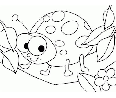 cartoony ladybug coloring page