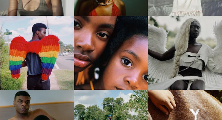 A nine-part collage of photographs by Kennedi Carter