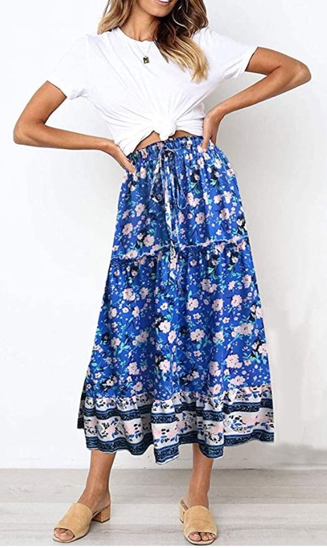 ZESICA A Line Maxi Skirt 