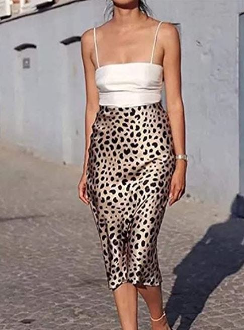 Soowalaoo Leopard Midi Skirt