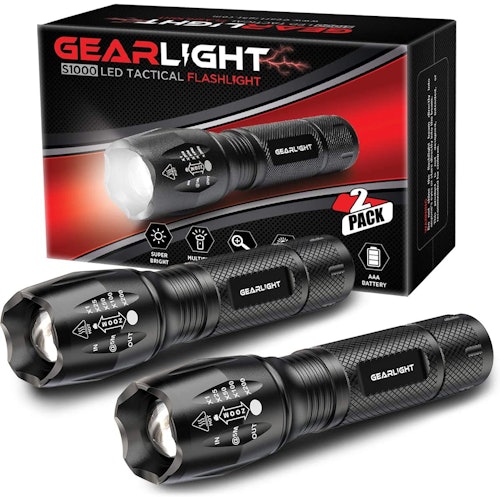 GearLight LED Tactical Flashlight (2-Pack)