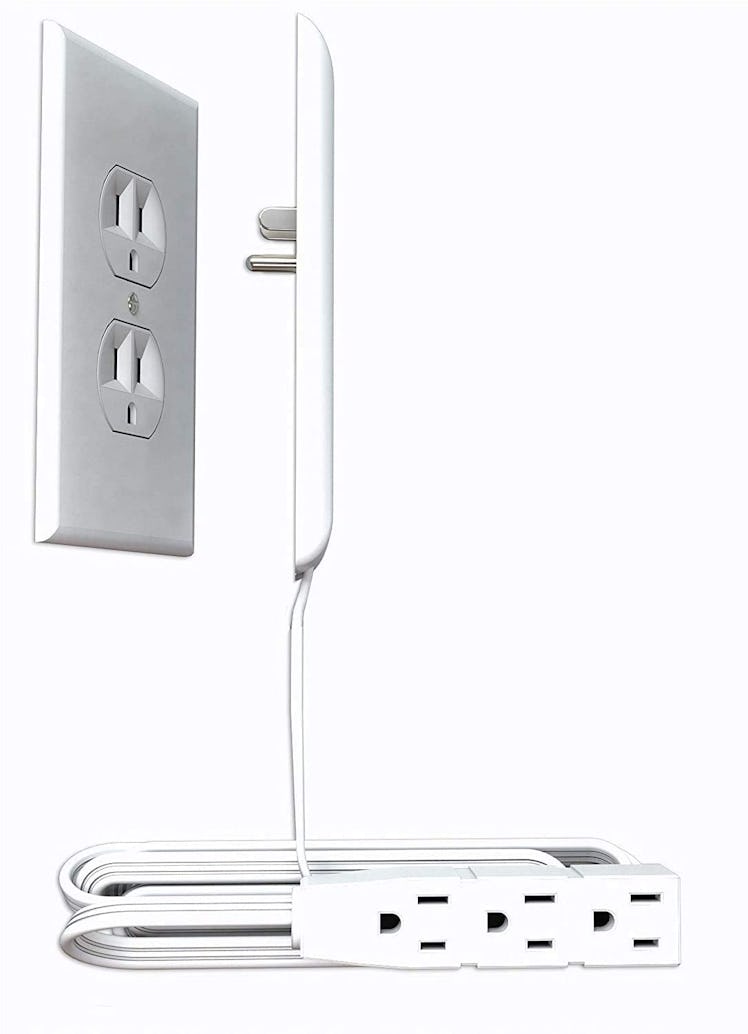 Sleek Socket Ultra-Thin Electrical Outlet Cover with 3 Outlet Power Strip