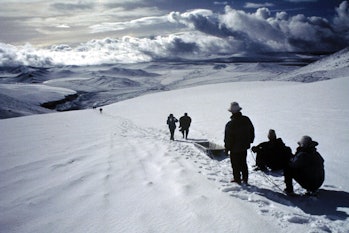 scientists exploring the Guliya ice cap in western china