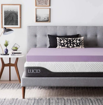 LUCID 4 Inch Lavender Infused Memory Foam Mattress Topper 