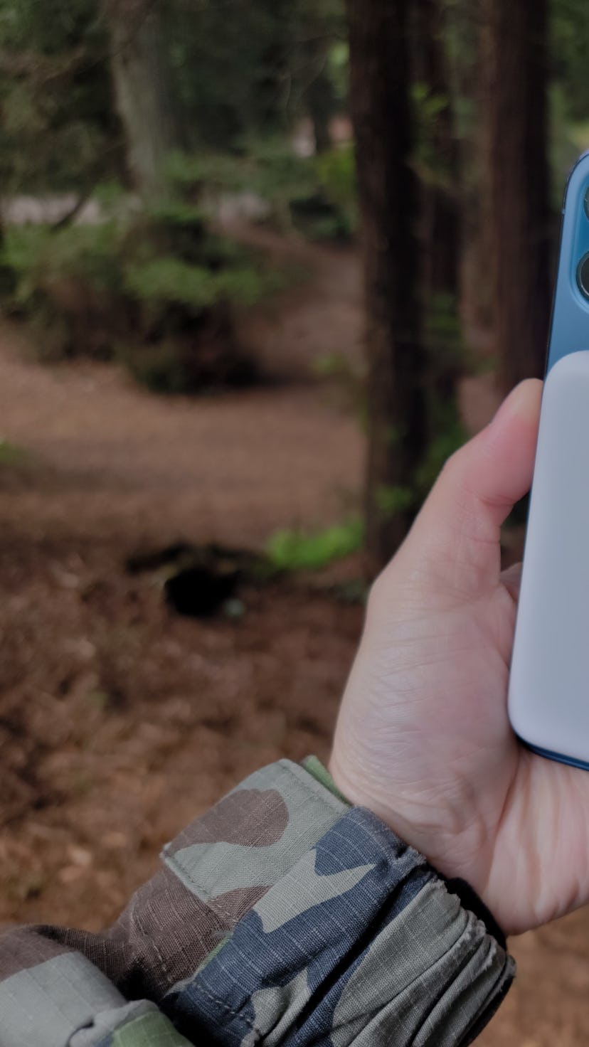 Apple's MagSafe battery pack and an iPhone 12