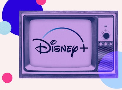 Disney+'s logo on a TV set