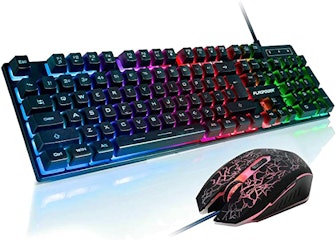 FLAGPOWER RGB Gaming Keyboard and Breathing Mouse