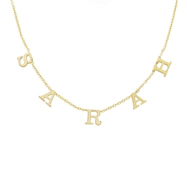Tiny Spaced Out Name Necklace from Tres Colori.