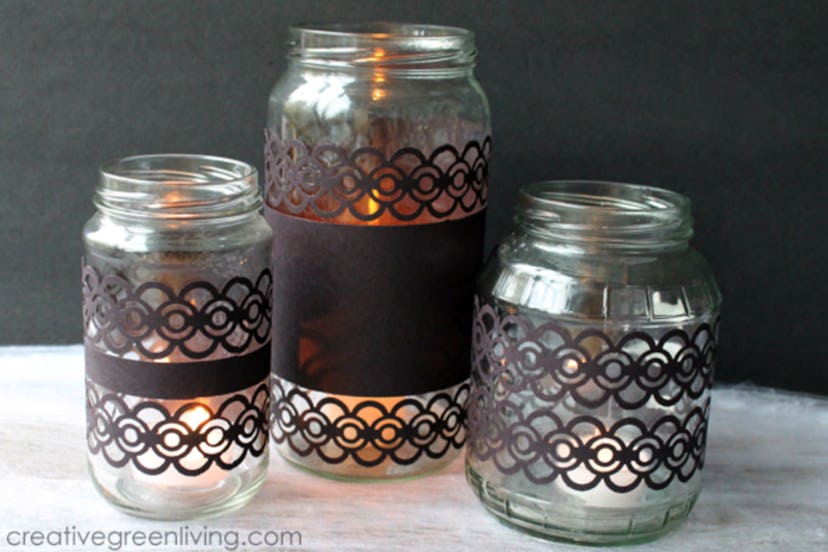 Candle holders are an easy construction paper craft to try.
