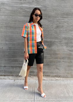 Marina Liao carrying a Petit Kouraj bag.