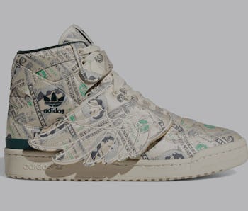 Adidas x Jeremy Scott money-printed Forum Wings sneaker