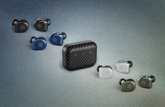 Master & Dynamic MW08 earbuds in four colors