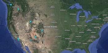 ufodap map of sites