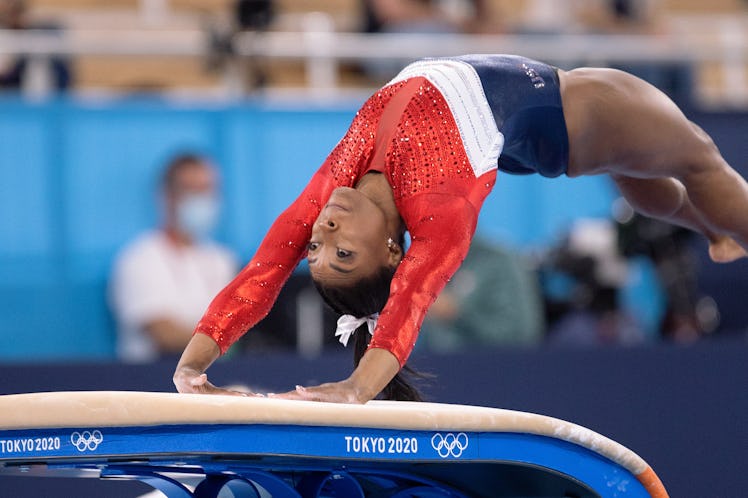 Simone Biles of United States of America competing on Women's Team Final during the Tokyo 2020 Olymp...