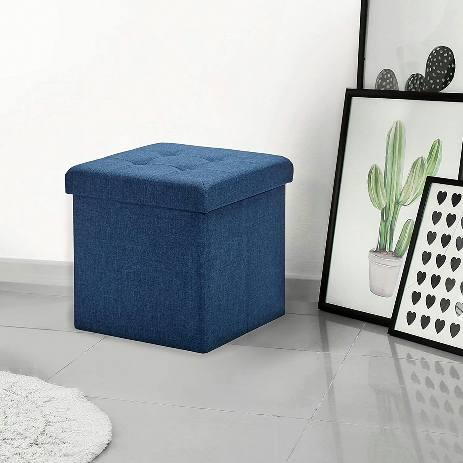 Seville Classics Foldable Storage Ottoman