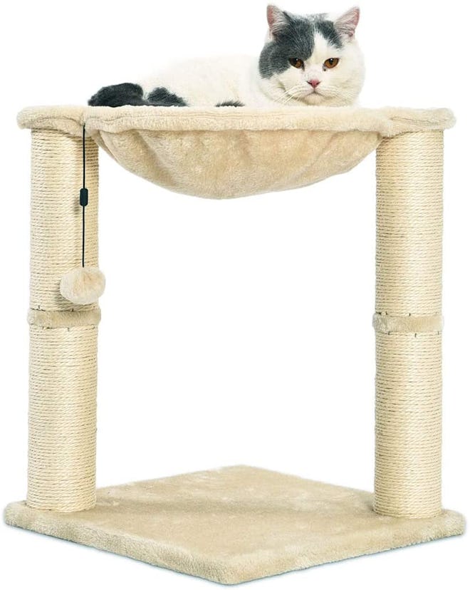 Amazon Basics Cat Condo Tree Tower with Hammock Bed