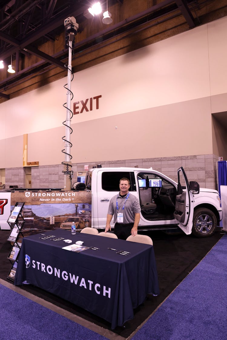 Strongwatch booth at the National Sheriffs’ Association Convention in Phoenix 2021
