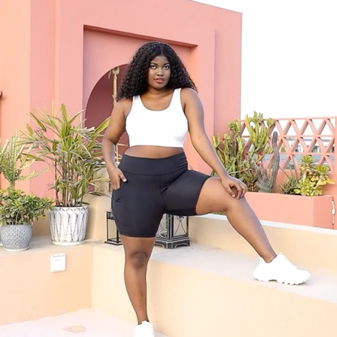 Hanna Nikole High-Waisted Workout Yoga Shorts