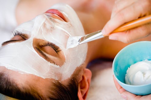 Facial treatment for a young woman