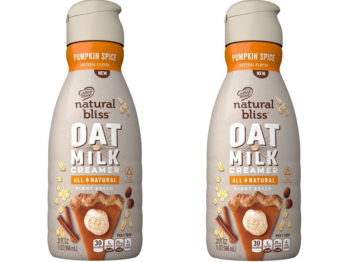 Natural Bliss' New Pumpkin Spice Oat Milk Creamer Is A Fall Sip