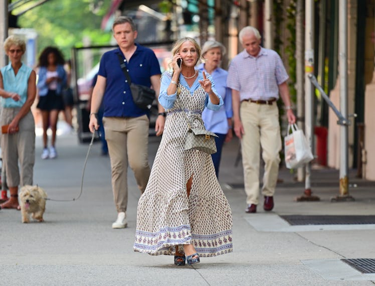 Sarah Jessica Parker on the set of And Just Like That...