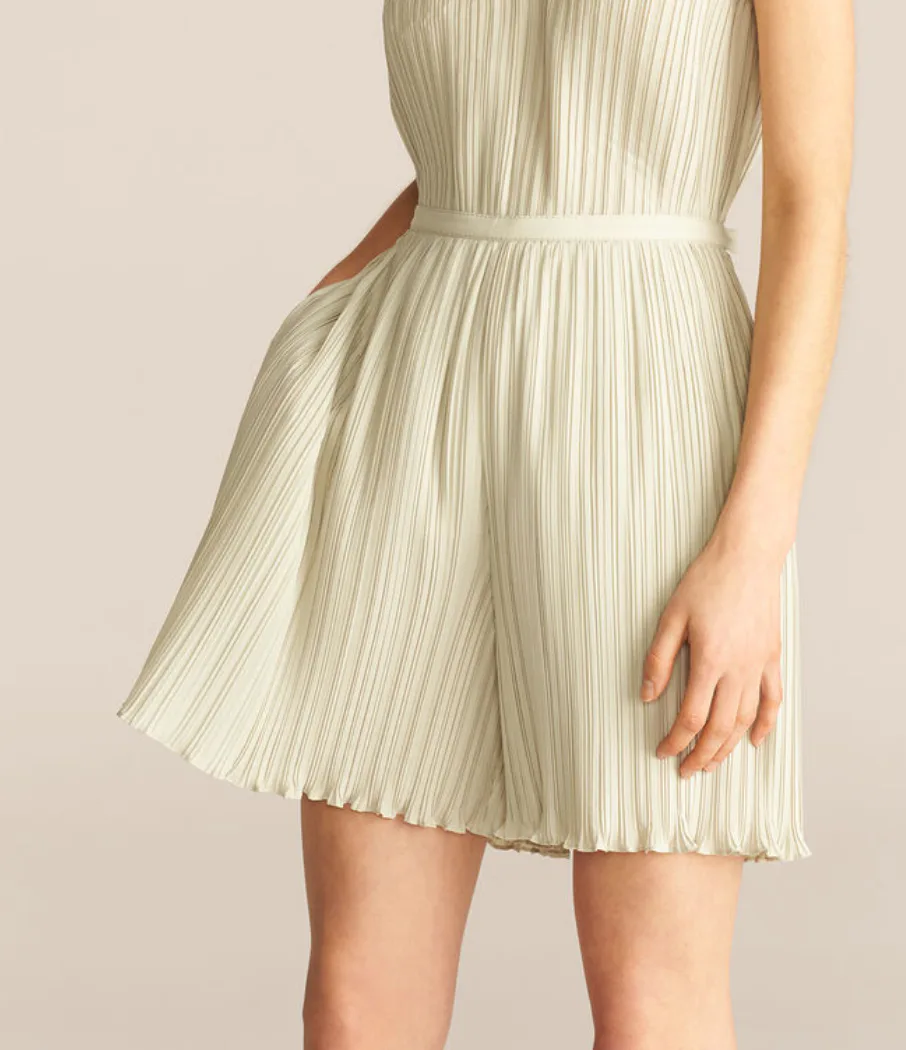 open lace back dress Obscure Pleats Pink-Hued (no.26) / 02
