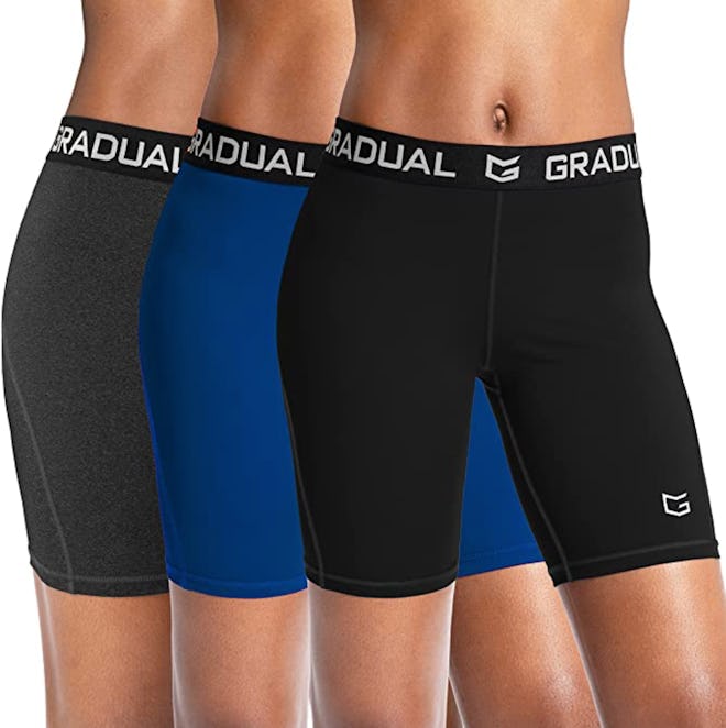 G Gradual Spandex Compression Volleyball Shorts (3-Pack) 