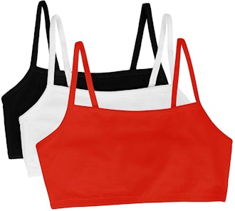 Fruit of the Loom Cotton Pullover Sports Bras (3-Pack)