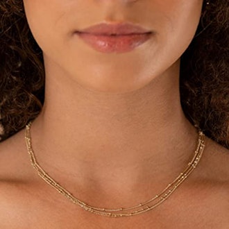 PAVOI 14K Gold Plated Chain Necklace