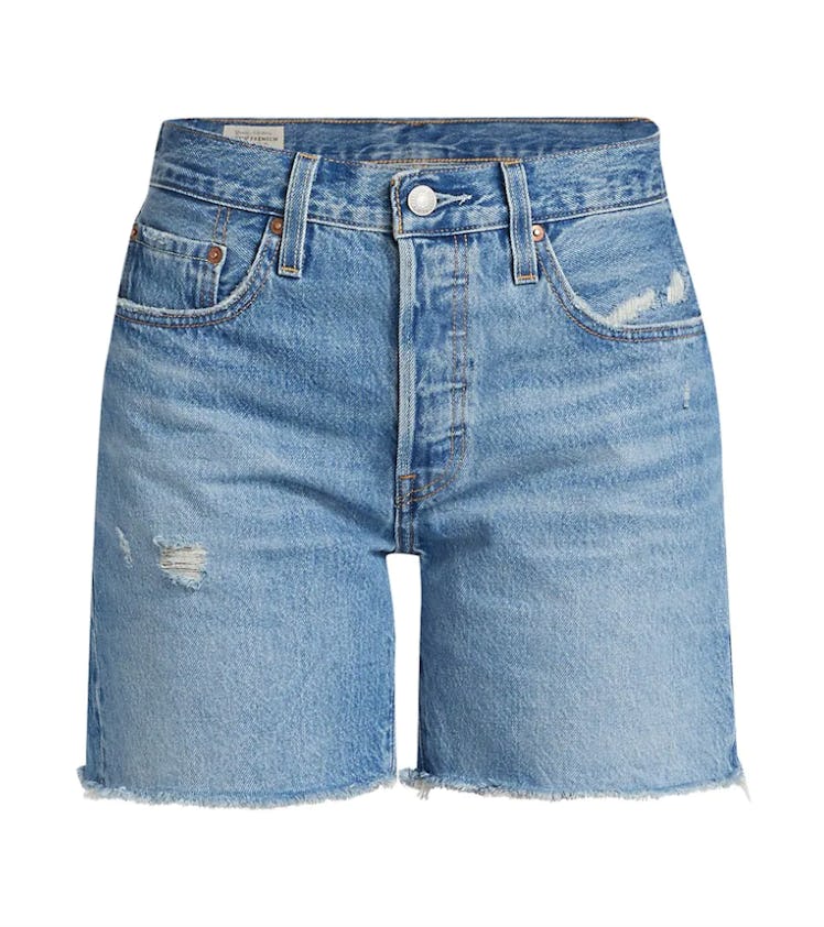 Levi's 501 Mid-Thigh Denim Shorts. 