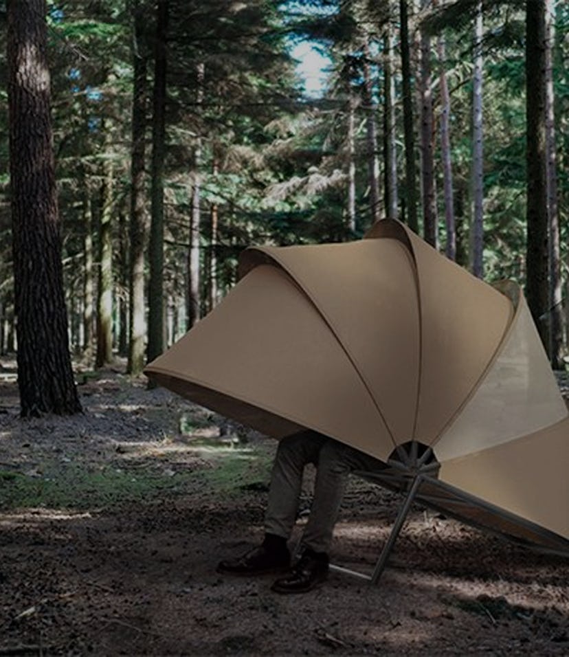 Designer Matan Rechter made a concept of a portable outdoor workstation that provides both shade and...