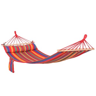 Cotton Hammock Soft Portable Swing Sleeping - Rainbow Stripes