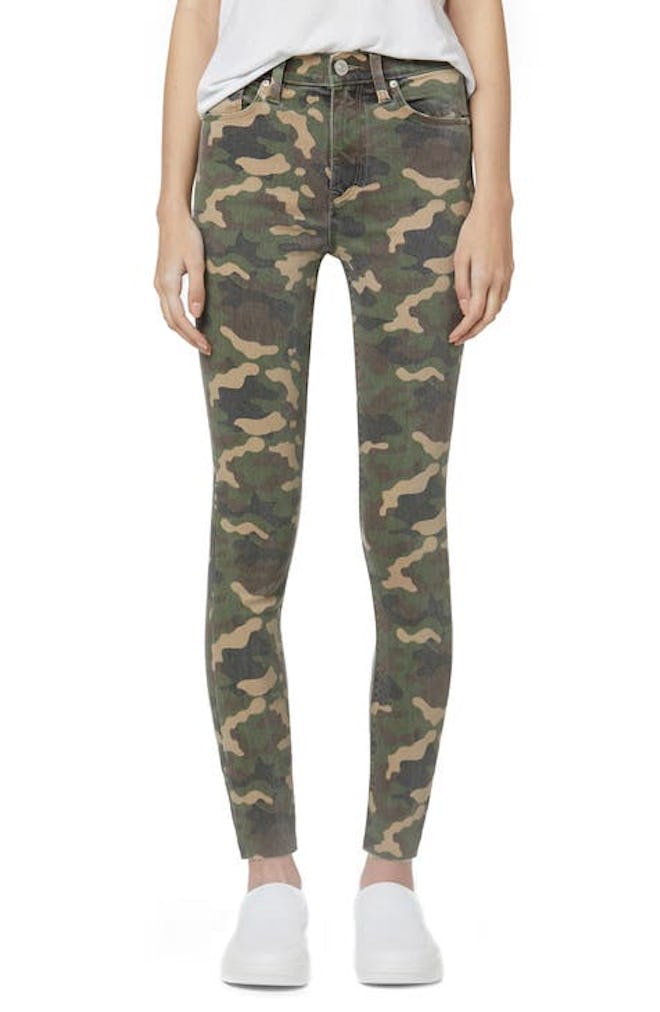 Barbara High Waist Camo Raw Hem Ankle Skinny Jeans from Hudson Jeans, available on Nordstrom's Anniv...