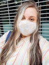Elite Daily Senior Style Editor Theresa Massony poses for a selfie following a hair treatment with A...