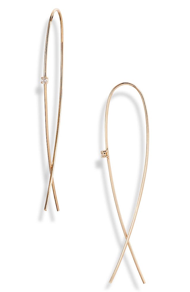 Medium Upside Down Diamond Hoop Earrings from Lana Jewelry, available on Nordstrom's Anniversary Sal...