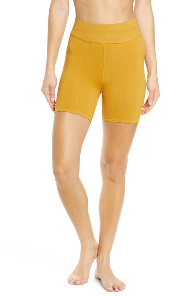 Let's Go seamless bike shorts in Turmeric from Free People Movement, available on Nordstrom's Annive...