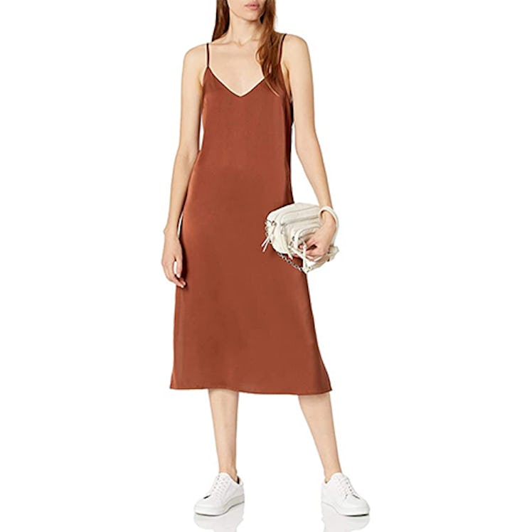 The Drop Ana Silky Midi Slip Dress