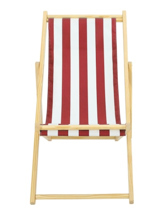 Stripe Folding Beach Chair - Red