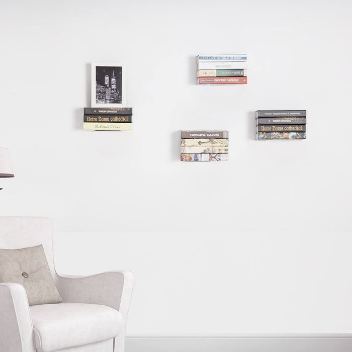 STORAGE MANIAC Invisible Floating Bookshelves (4-Pack)