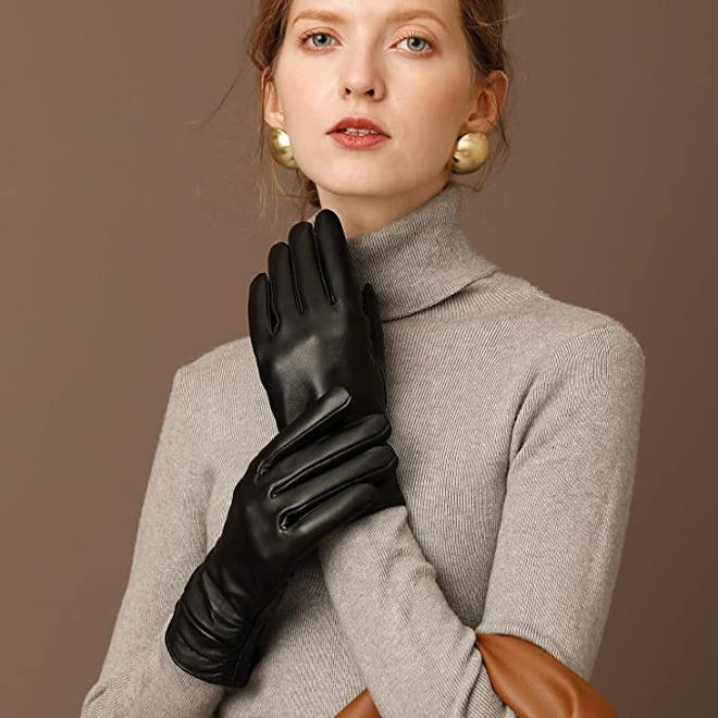 Dsane Genuine Leather Touchscreen Gloves
