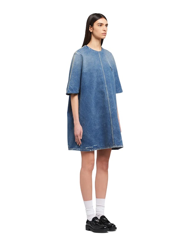 Organic Denim Mini-Dress