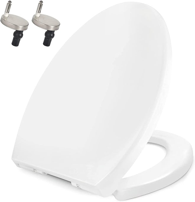 Toilet Seat Elongated Soft Close with Quick Release Hinges 