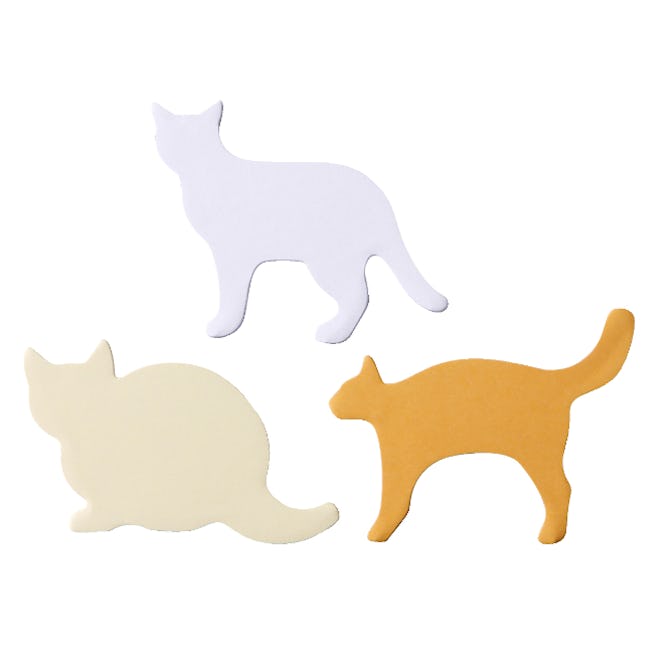 cat shaped sticky memos from Muji