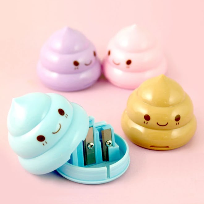 smiling poop pencil sharpener