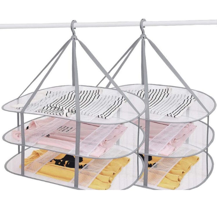 SNOMEL 3-Tier Clothes Drying Rack (2-Pack)