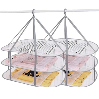 SNOMEL 3-Tier Clothes Drying Rack (2-Pack)