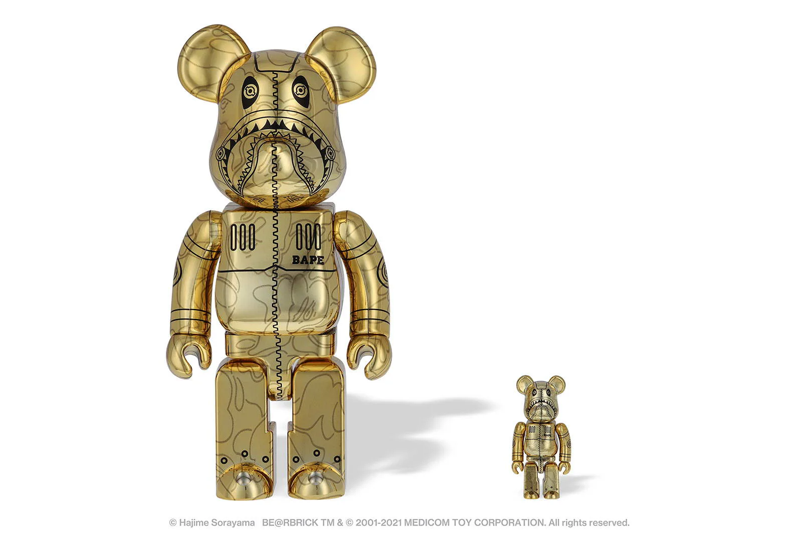BAPE taps artists Hajime Sorayama for a wild metallic BAPE STA sneaker
