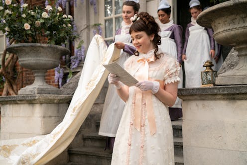 Clues about Lady Whistledown's identity. Photo via Netflix