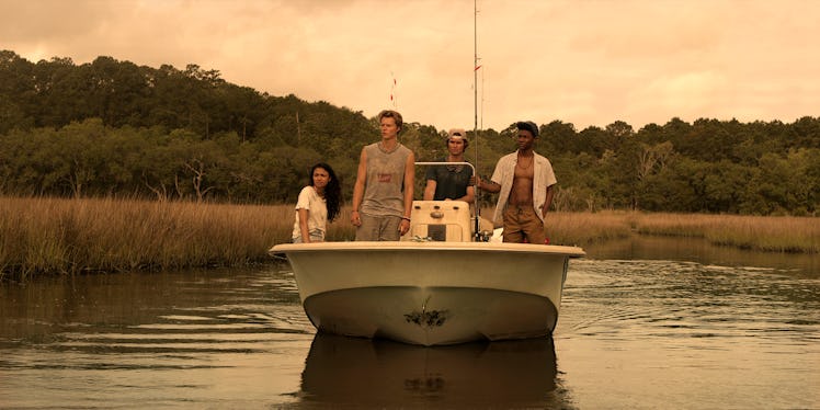 Chase Stokes, Jonathan Daviss, Madison Bailey, and Rudy Pankow in 'Outer Banks'