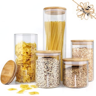 Urban Green Store Glass Jar with Bamboo Lids (Set of 5)
